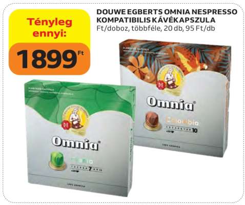 Douwe Egberts Omnia Nespresso Kompatibilis Kávékapszula