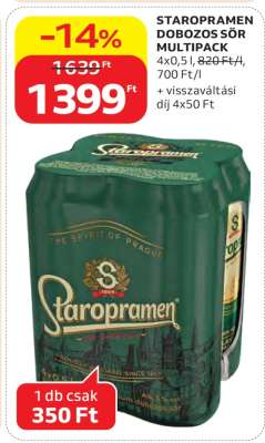 Staropramen Dobozos Sör Multipack