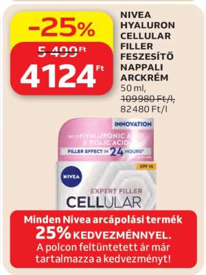 NIVEA HYALURON CELLULAR FILLER FESZESÍTŐ NAPPALI ARCKRÉM