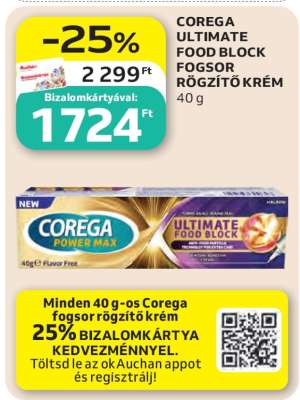 COREGA ULTIMATE FOOD BLOCK FOGSOR RÖGZÍTŐ KRÉM