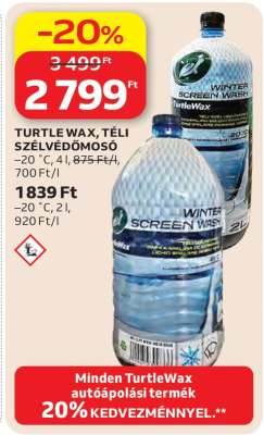TURTLE WAX, TÉLI SZÉLVÉDŐMOSÓ