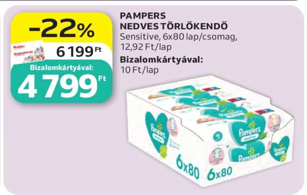 PAMPERS NEDVES TÖRLŐKENDŐ