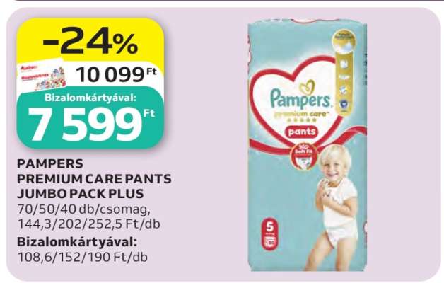 PAMPERS PREMIUM CARE PANTS JUMBO PACK PLUS