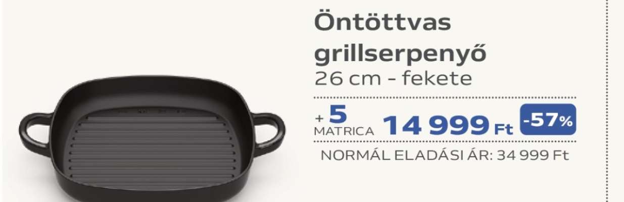 Öntöttvas grillserpenyő