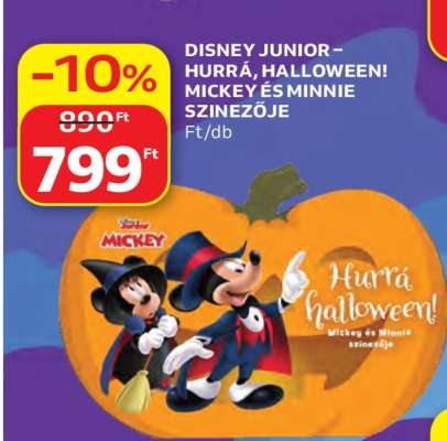 DISNEY JUNIOR – HURRÁ, HALLOWEEN! MICKEY ÉS MINNIE SZÍNEZŐJE
