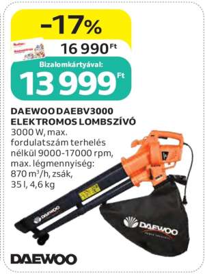 DAEWOO DAEBV3000 ELEKTROMOS LOMBSZÍVÓ