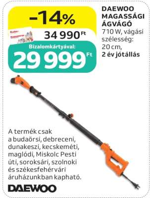 DAEWOO MAGASSÁGI ÁGVÁGÓ