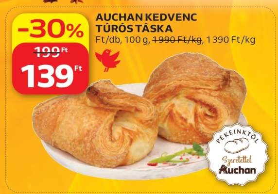 AUCHAN KEDVENC TÚRÓS TÁSKA