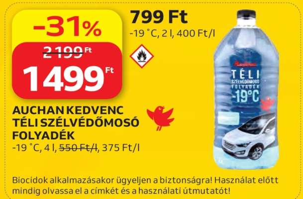 Auchan Kedvenc Téli Szélvédőmosó Folyadék