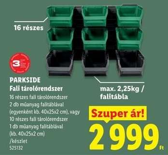 Parkside Fali tárolórendszer