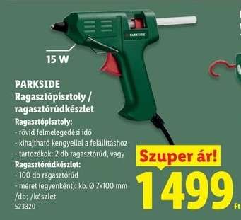 PARKSIDE Ragasztópisztoly / ragasztórúdkészlet