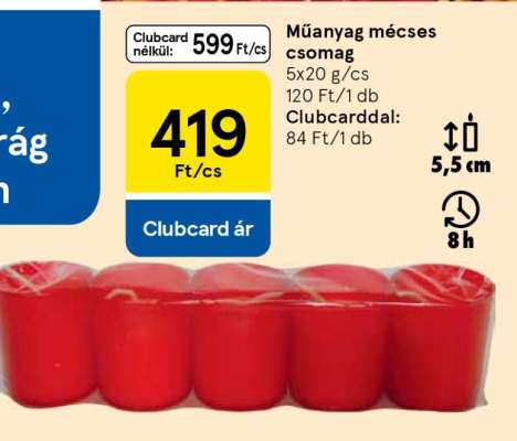 Műanyag mécses csomag