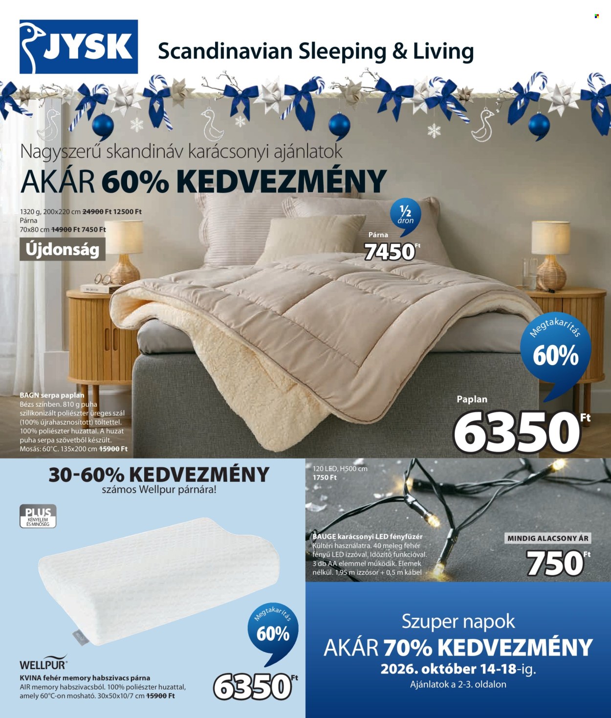 JYSK akciós újságok - 2026.10.14 - 2026.11.29. Oldal 2