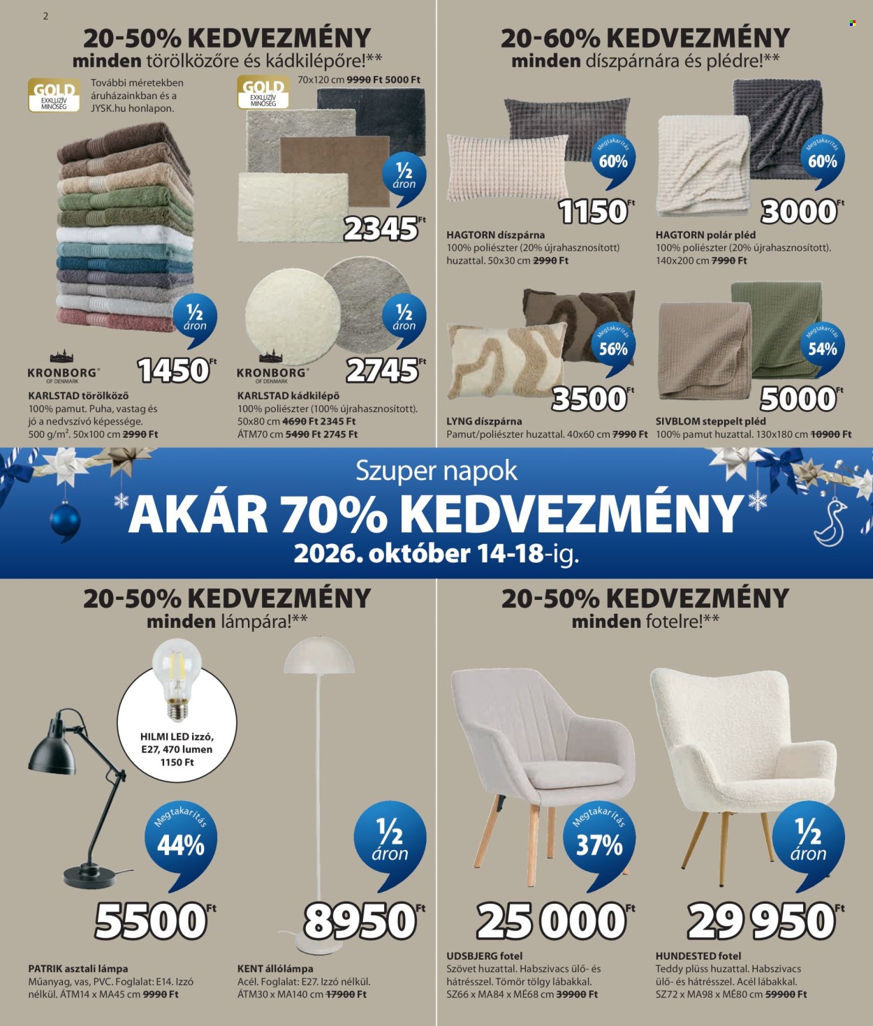 JYSK akciós újságok - 2026.10.14 - 2026.11.29. Oldal 3