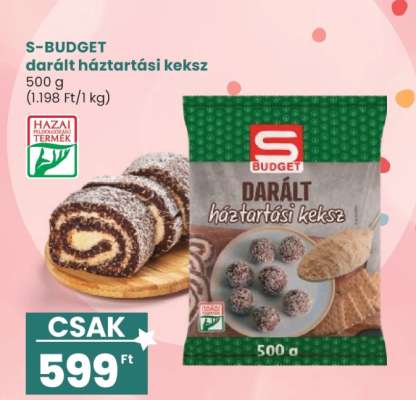 S-BUDGET darált háztartási keksz