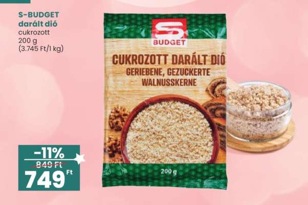 S-BUDGET darált dió