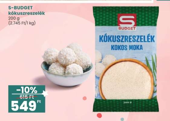S-BUDGET kókuszreszelék