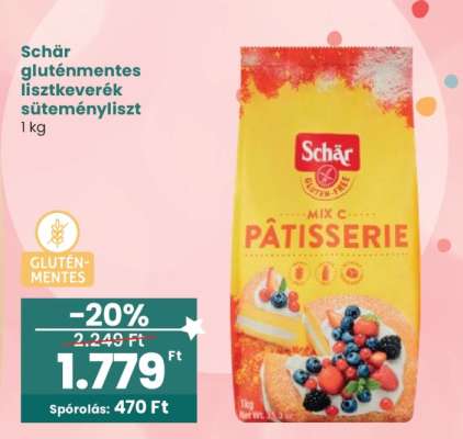 Schär gluténmentes lisztkeverék süteményliszt