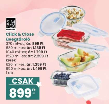 Click&Close üvegtároló