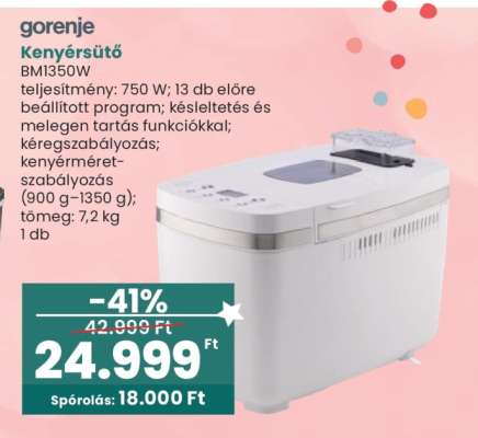 Gorenje kenyérsütő