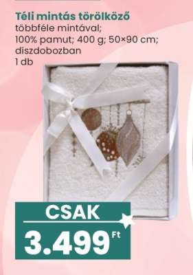 Téli mintás törölköző