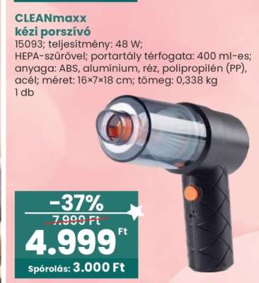CLEANmaxx kézi porszívó