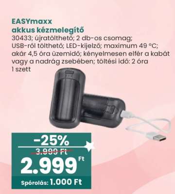 EASYmaxx akkus kézmelegítő