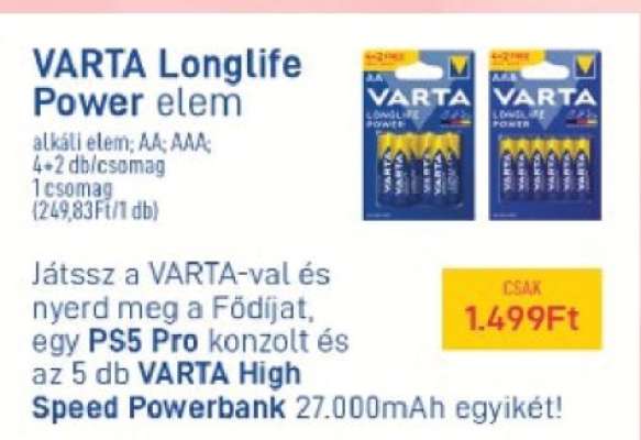 VARTA Longlife Power elem