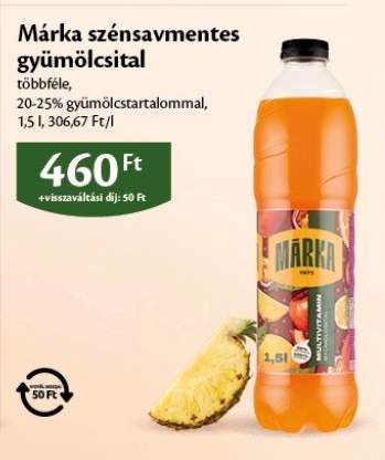 Márka szénsavmentes gyümölcsital