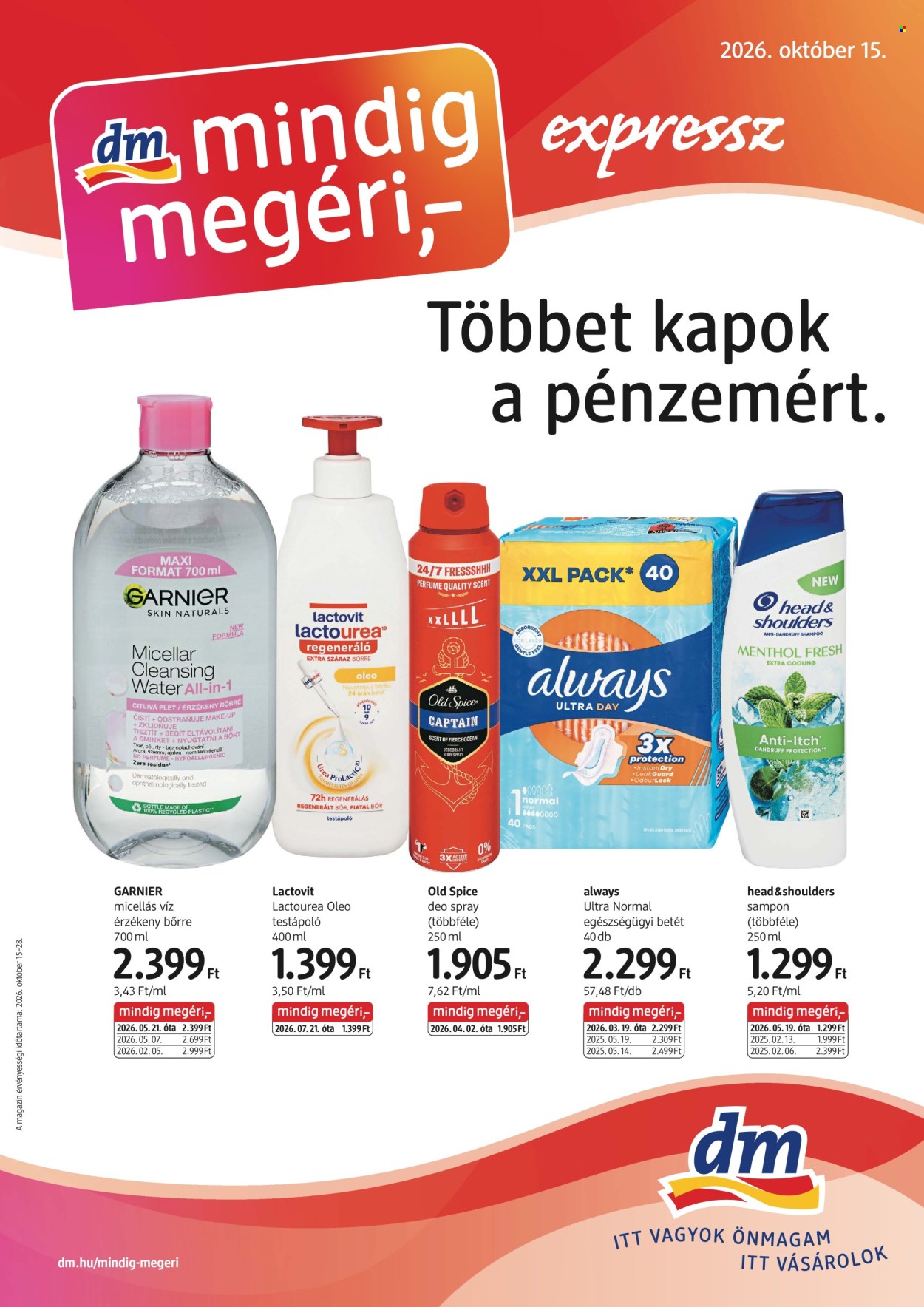 dm drogerie markt akciós újságok - 2026.10.15 - 2026.10.28. Oldal 1