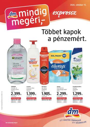 Újság dm drogerie markt - 2026.10.15 - 2026.10.28.