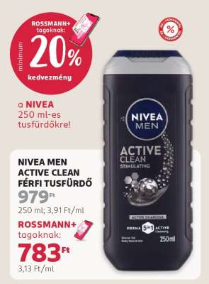 NIVEA MEN ACTIVE CLEAN FÉRFI TUSFÜRDŐ