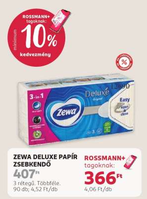 Zewa Deluxe papír zsebkendő