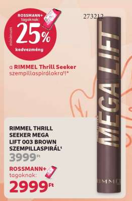 RIMMEL THRILL SEEKER MEGA LIFT 003 BROWN SZEMPILLASPIRÁL