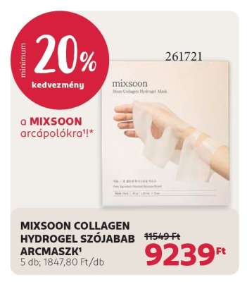 MIXSOON COLLAGEN HYDROGEL SZÓJABAB ARCMASZK