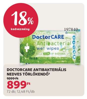 DOCTORCARE Antibakteriális Nedves Törlőkendő