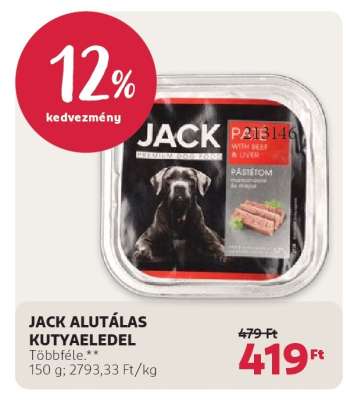 JACK ALUTÁLAS KUTYAELEDEL