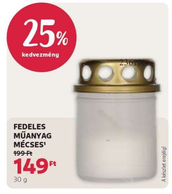 FEDELES MŰANYAG MÉCSES