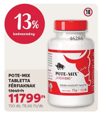 POTE-MIX TABLETTA FÉRFIAKNAK