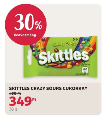 SKITTLES CRAZY SOURS CUKORKA