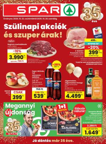 Újság SPAR - 2026.10.22 - 2026.10.28.