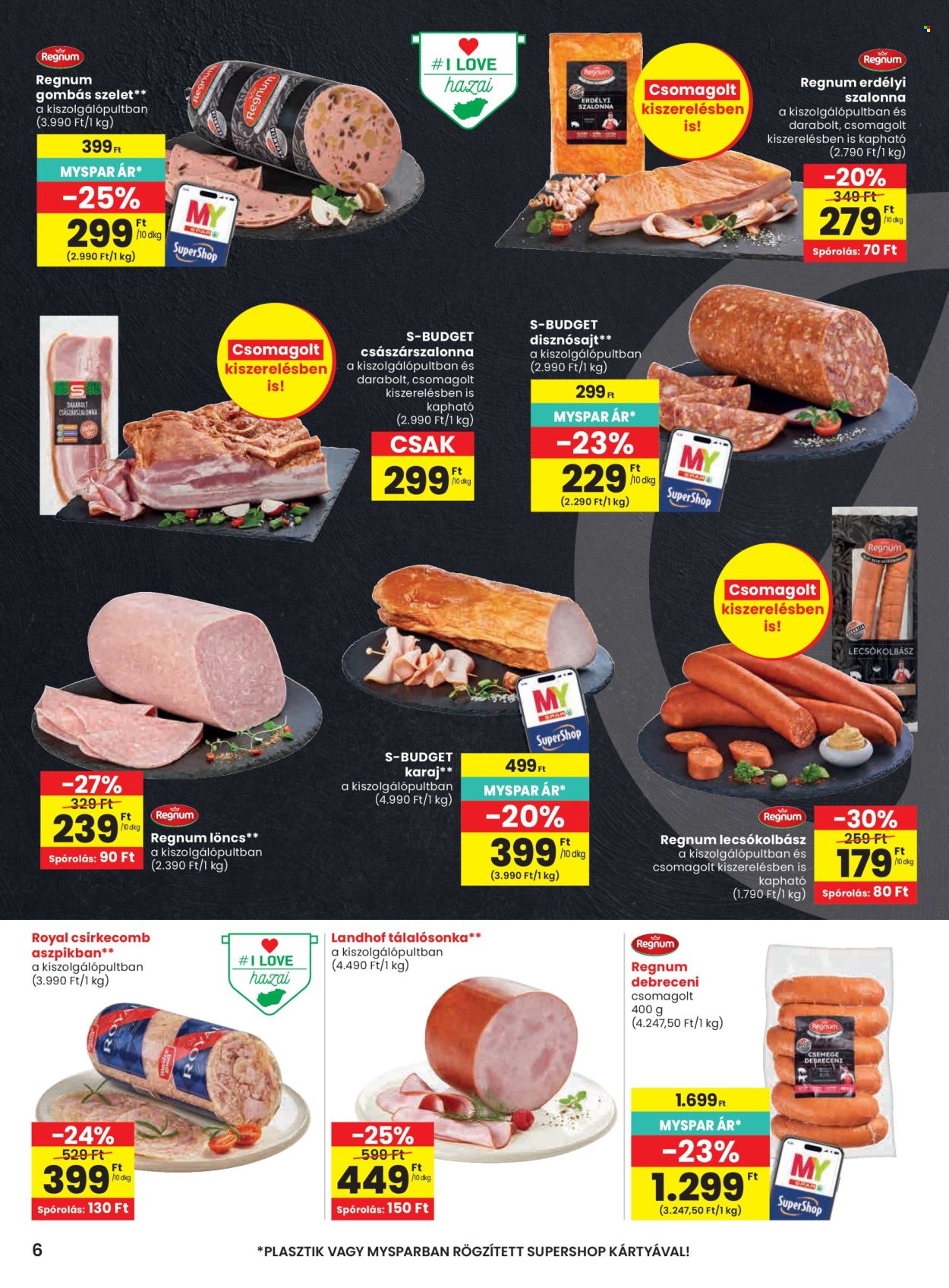 SPAR akciós újságok - 2026.10.22 - 2026.10.28. Oldal 6