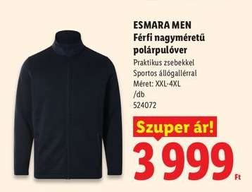 ESMARA MEN Férfi nagyméretű polárpulóver