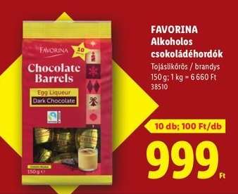 FAVORINA Alkoholos csokoládéhordók