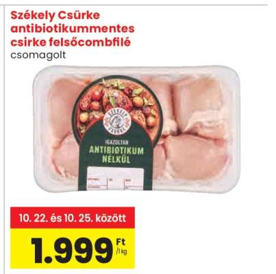 Székely Csirke antibiotikummnetes csirke felsőcombfilé