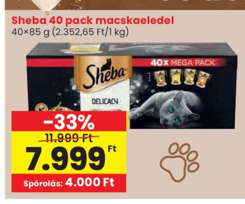 Sheba 40 pack macskaeledel