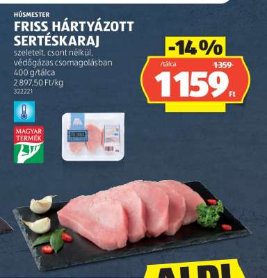 FRISS HÁRTYÁZOTT SERTÉSKARAJ