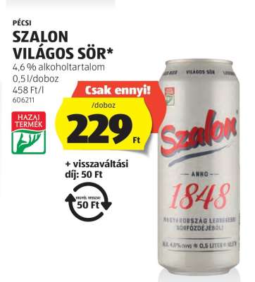 Pécsi Szalon Világos Sör