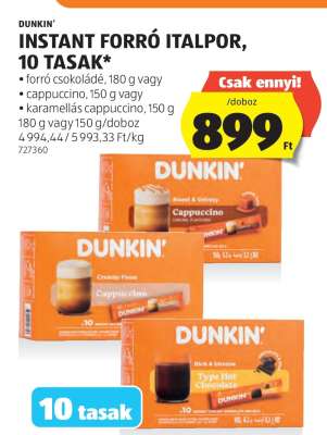 Dunkin' Instant Forró Italpor, 10 Tasak
