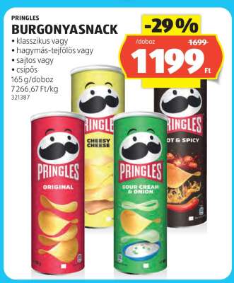 PRINGLES BURGONYASNACK